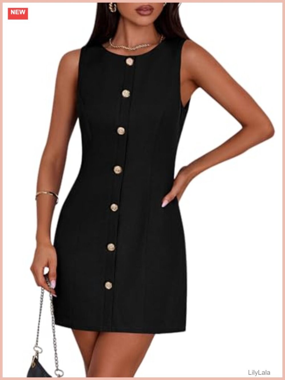 Business Casual Sheath Mini Work Cocktail Dress Scoop Neck Sleeveless